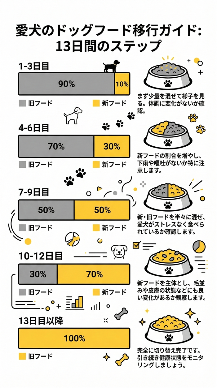 ドッグフードの正しい切り替え方