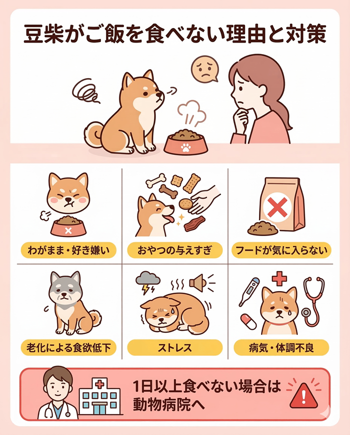 豆柴がドッグフードを食べない原因と対処法